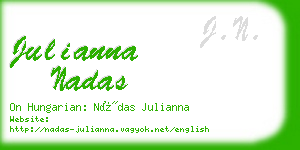 julianna nadas business card